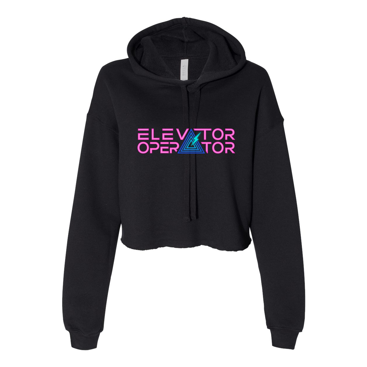 Stacked Logo Cropped Fleece Hoodie (2 Colors)