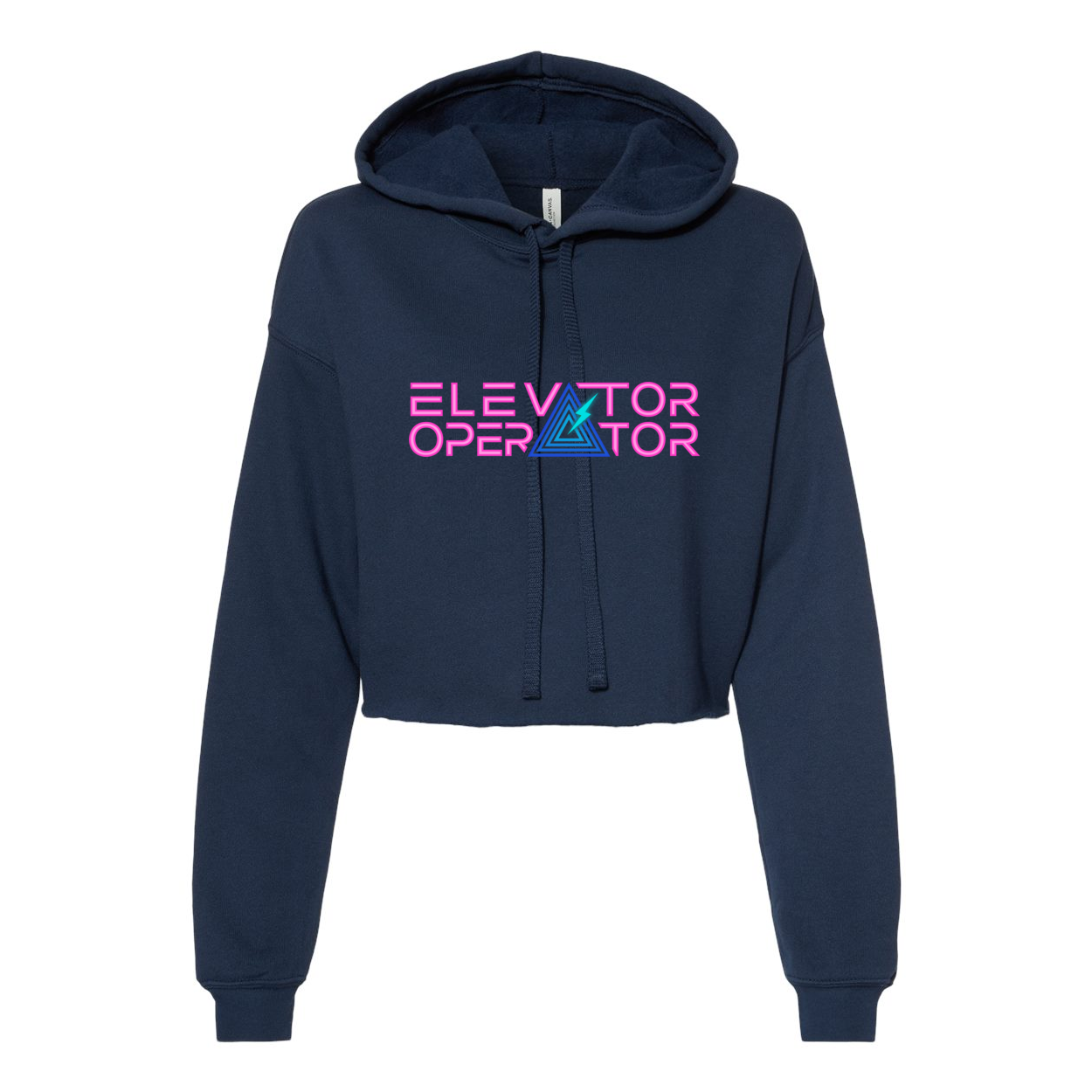 Stacked Logo Cropped Fleece Hoodie (2 Colors)