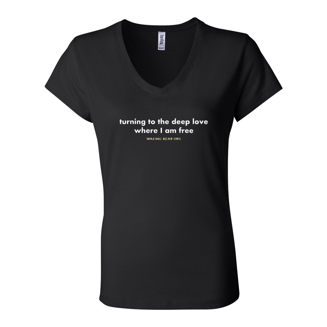 Women's Turning to the Deep Love V-Neck Tee