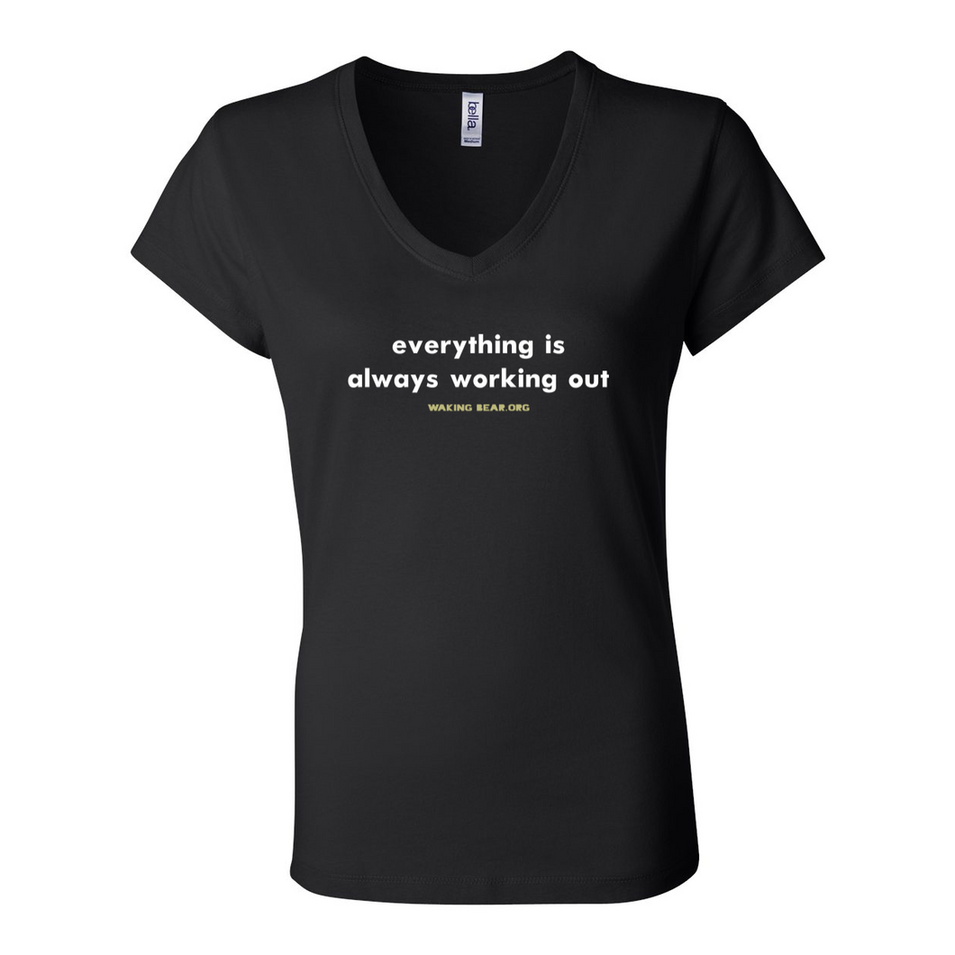Women's Everything is Always Working Out V-Neck Tee