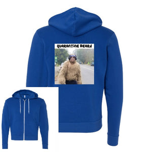 Quarantine Beard Bigfoot Zip Hoodie
